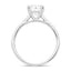 Certified Diamond Princess Side Stone Engagement Ring 1.20ct G/SI Platinum