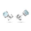 Aquamarine Solitaire Earrings 0.80ct in 9k White Gold 5.0mm