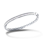 Baguette Diamond Bangle 1.50ct G/SI Diamond in 18k White Gold - All Diamond