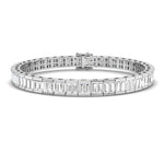 Baguette Diamond Tennis Bracelet 8.00ct G/SI in 18k White Gold - All Diamond