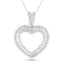 Baguette & Round Diamond Necklace 2.85ct G/SI Quality in 9k White Gold