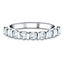 Bar Set Diamond Half Eternity Ring 0.50ct G/SI Diamonds in Platinum - All Diamond