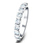Bar Set Diamond Half Eternity Ring 1.00ct G/SI Diamonds 18k White Gold