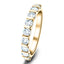 Bar Set Diamond Half Eternity Ring 1.40ct G/SI Diamonds 18k Yellow Gold