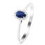 Blue Sapphire 0.20ct and Diamond 0.05ct Ring In 9k White Gold