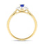 Blue Sapphire 0.30ct Diamond 0.03ct Cluster Ring 9k Yellow Gold - All Diamond