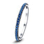 Blue Sapphire Full Eternity Ring 0.30ct 50 Stone in 18k White Gold - All Diamond