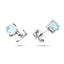 Blue Topaz Solitaire Earrings 1.00ct in 9k White Gold 5.0mm