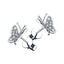 Butterfly Diamond Earrings 0.40ct G/SI Quality in 18k White Gold - All Diamond