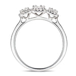 Certified Cluster Diamond Engagement Ring 0.45ct G/SI in 9k White Gold - All Diamond