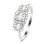 Certified Cluster Diamond Engagement Ring 0.45ct G/SI in 9k White Gold