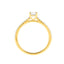 Certified Cushion Diamond Side Stone Engagement Ring 0.55ct E/VS in 18k Yellow Gold - All Diamond