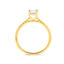 Certified Cushion Diamond Side Stone Engagement Ring 1.30ct E/VS in 18k Yellow Gold - All Diamond