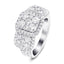 Certified Diamond Cluster Engagement Ring 2.70ct in 9k White Gold
