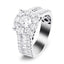 Certified Diamond Cluster Engagement Ring 2.95ct in 9k White Gold