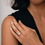 Certified Diamond Halo Cushion Engagement Ring 1.45ct 18k White Gold - All Diamond