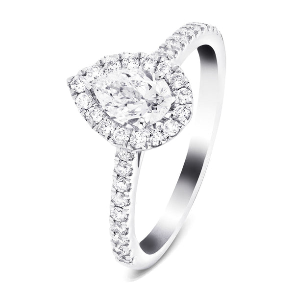 Pear Diamond Engagement Ring at Diamond and Gold Warehouse