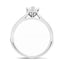 Certified Diamond Pear Side Stone Engagement Ring 0.80ct E/VS Platinum - All Diamond