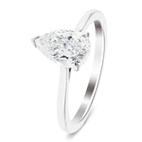 Certified Diamond Pear Solitaire Engagement Ring 0.70ct G/SI Platinum - All Diamond