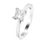 Certified Diamond Princess Engagement Ring 0.30ct G/SI in 18k White Gold - All Diamond