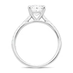 Certified Diamond Princess Side Stone Engagement Ring 0.55ct E/VS 18k White Gold - All Diamond