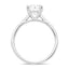 Certified Diamond Princess Side Stone Engagement Ring 1.00ct E/VS Platinum - All Diamond