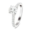 Certified Diamond Round Side Stone Engagement Ring 1.75ct E/VS 18k White Gold
