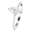 Certified Marquise Diamond Engagement Ring 0.30ct E/VS 18k White Gold