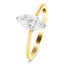 Certified Marquise Diamond Engagement Ring 0.30ct E/VS 18k Yellow Gold