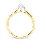 Certified Marquise Diamond Engagement Ring 0.50ct G/SI 18k Yellow Gold - All Diamond