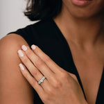 Certified Matching Diamond Engagement & Wedding Ring 0.70ct G/SI in Platinum - All Diamond