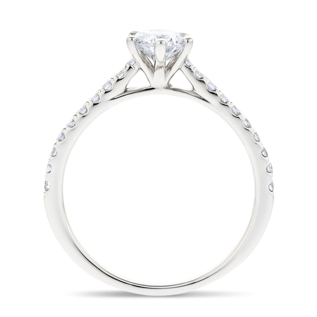 Certified Six Claw Diamond Engagement & Wedding Ring 1.00ct G/SI in Platinum - All Diamond