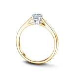 Certified Solitaire Diamond Engagement Ring 0.25ct H/SI Quality 18k Yellow Gold - All Diamond