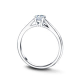 Certified Solitaire Diamond Engagement Ring 0.25ct H/SI Quality In Platinum - All Diamond