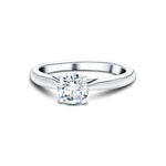 Certified Solitaire Diamond Engagement Ring 0.50ct G/SI Quality 9k White Gold - All Diamond