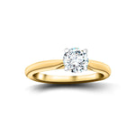 Certified Solitaire Diamond Engagement Ring 0.60ct E/VS Quality 18k Yellow Gold - All Diamond
