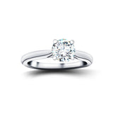 Certified Solitaire Diamond Engagement Ring 0.70ct H/SI Quality In Platinum - All Diamond