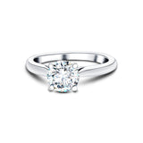 Certified Solitaire Diamond Engagement Ring 0.90ct G/SI Quality Platinum - All Diamond