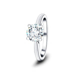 Certified Solitaire Diamond Engagement Ring 1.00ct G/SI Quality 18k White Gold - All Diamond