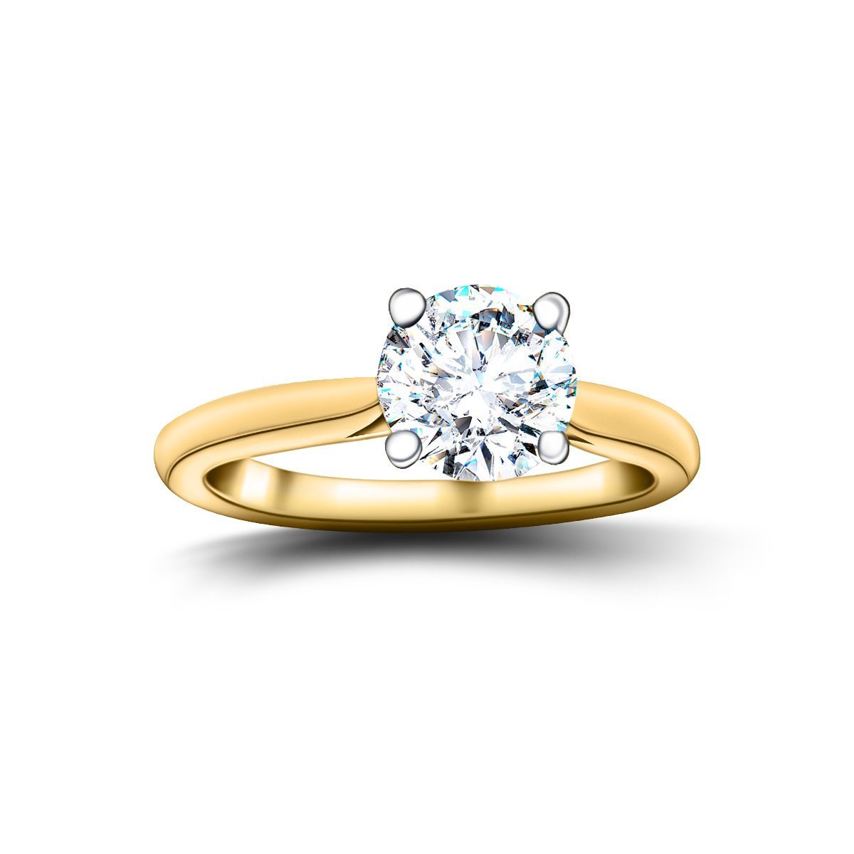 Certified Solitaire Diamond Engagement Ring 1.50ct E/VS Quality 18k Yellow Gold - All Diamond