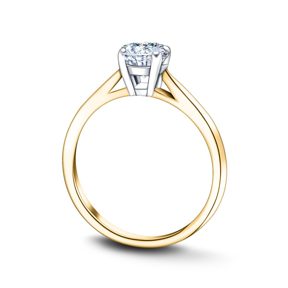 Certified Solitaire Diamond Engagement Ring 1.50ct G/SI Quality 18k Yellow Gold - All Diamond