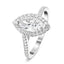 Certified Twist Marquise Diamond Halo Engagement Ring 0.60ct E/VS in 18k White Gold