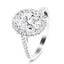 Certified Twist Oval Diamond Halo Engagement Ring 1.50ct E/VS in Platinum