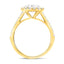 Certified Twist Oval Diamond Halo Engagement Ring 1.50ct G/SI in 18k Yellow Gold - All Diamond
