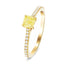 Certified Yellow Cushion Diamond Engagement Ring 0.85ct Ring 18k Yellow Gold
