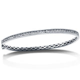 Channel Set Diamond Bangle 0.60ct G/SI Diamond in 9k White Gold - All Diamond