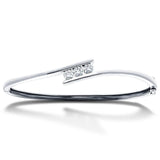 Channel Set Diamond Bangle 0.75ct G/SI Diamond in 18k White Gold - All Diamond