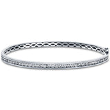 Channel Set Diamond Bangle 2.00ct G/SI Diamond in 18k White Gold - All Diamond