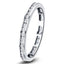 Channel Set Full Eternity Diamond Ring 0.50ct 18k White Gold 2.5mm