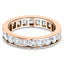 Channel Set Full Eternity Diamond Ring 1.50ct 18k Rose Gold 3.5mm - All Diamond